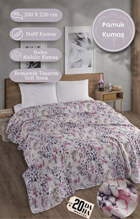 Çift Kişilik Baskılı Pike Yatak Örtüsü Daisy 200x230 cm