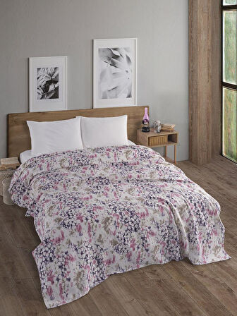 Çift Kişilik Baskılı Pike Yatak Örtüsü Daisy 200x230 cm