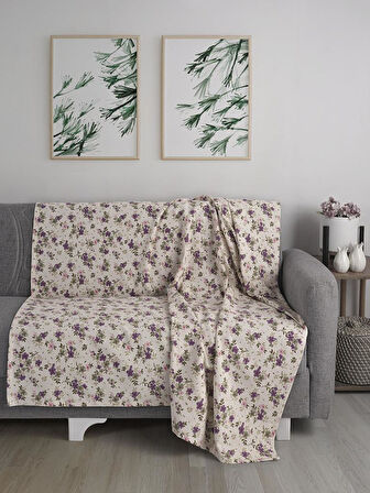 Tek Kişilik Baskılı Pike Koltuk Örtüsü Breeze 180x230 cm