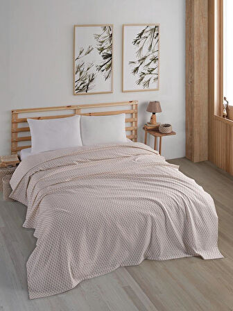 Tek Kişilik Baskılı Pike Koltuk Örtüsü Breeze 180x230 cm