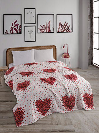 Tek Kişilik Baskılı Pike Koltuk Örtüsü Breeze 180x230 cm