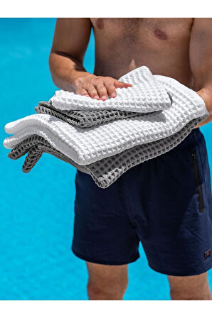 Plaj Havlusu 4 Lü Havlu Takımı Torshon Korent 40x80 - 70x140