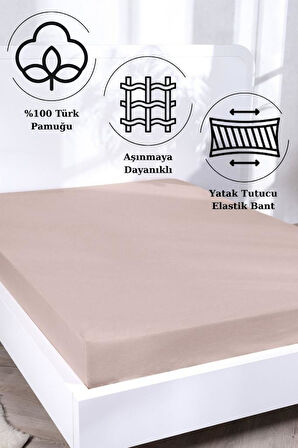 Aç-Tak Lastikli Tek Kişilik Çarşaf – 160x200+30 cm – Polycotton  Matriss Serisi
