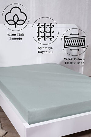 Aç-Tak Lastikli Tek Kişilik Çarşaf – 160x200+30 cm – Polycotton  Matriss Serisi