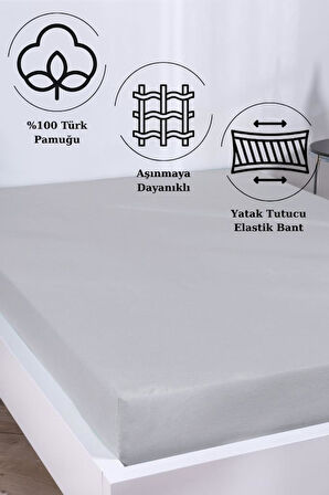 Aç-Tak Lastikli Çift Kişilik Çarşaf – 180x200+30 cm – Polycotton  Matriss Serisi