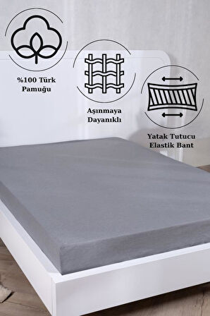 Aç-Tak Lastikli Çift Kişilik Çarşaf – 180x200+30 cm – Polycotton  Matriss Serisi