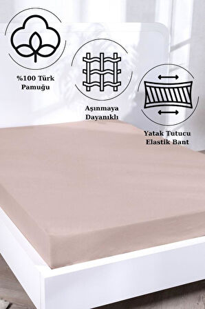 Aç-Tak Lastikli Çift Kişilik Çarşaf – 180x200+30 cm – Polycotton  Matriss Serisi