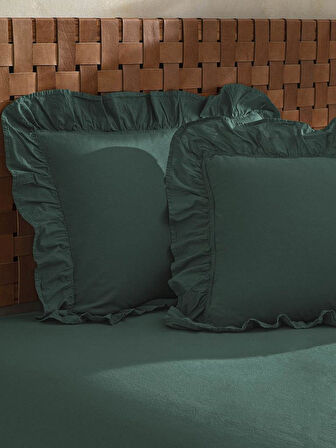 Nevresim Takımı Fırfırlı Stonewash Cotton 200x220 cm