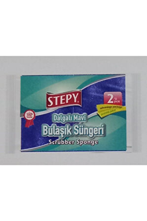 STEPY Mavi Dalgalı Sünger 2 Li