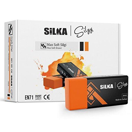 Silka Maxsoft Öğrenci Silgisi 24 Lü Turuncu Art.6   24'lü Paket / Silka