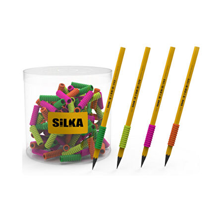 Silka Neon Spiral Kalem Tutma Aparatı 4 Adet