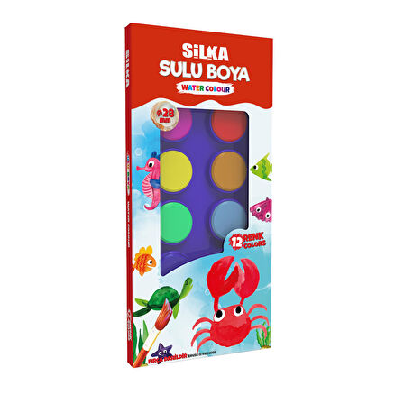 Silka Sulu Boya 12 Renk 28 mm ART.411