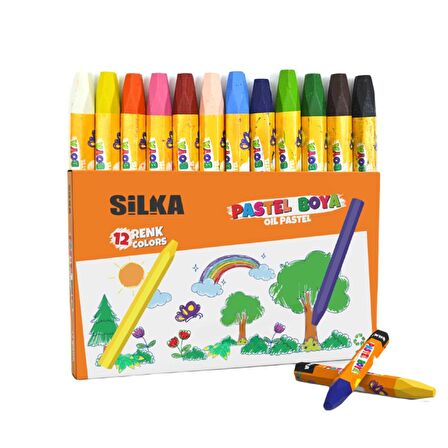 Silka Yağlı Pastel Boya 12 Renk