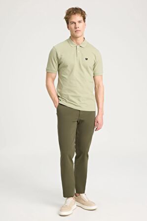 Kısa Kollu Polo T-shirt Tea Leaf