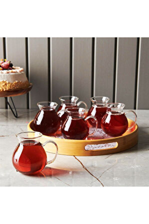 Arow Çay Bardağı 6 Lı Keyfi Ala Borosilikat TR-6034