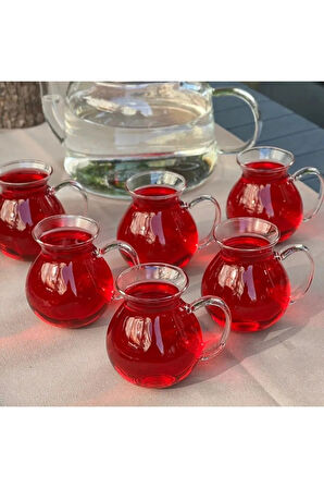 Arow Çay Bardağı 6 Lı Keyfi Ala Borosilikat TR-6034