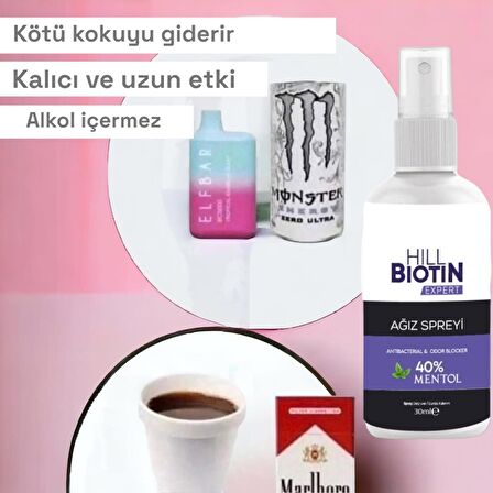 Ağız kokusu önleyici,naneli,mentöllu ferahlatıcı sprey 30 ml