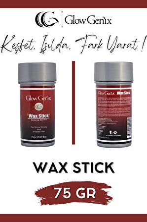 GlowGenix Hair Wax Stick | Saç Şekillendirici, Sabitleyici, Besleyici, Kolay Temizlenen | 75 gr