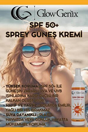 Tüm Cilt Tiplerine Uygun SPF 50+ Sprey Güneş Kremi | 200 mL