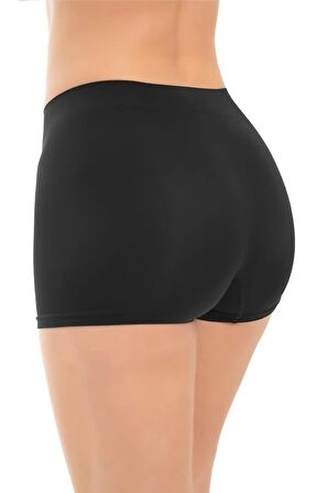 Cottonhill Premium - Kadın Siyah Ultra-Rahat Seamless Boxer