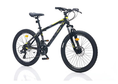CORELLİ FELİX 2.2 ERKEK DAĞ BİSİKLETİ 310H MD 24 JANT 24 VİTES SİYAH SARI GRİ