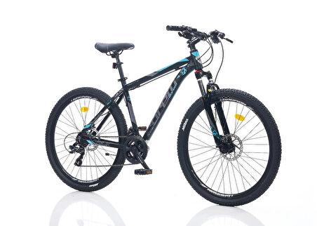 CORELLİ FELİX 1.0 ERKEK DAĞ BİSİKLETİ 330H HD 26 JANT 21 VİTES SİYAH MAVİ TURKUAZ