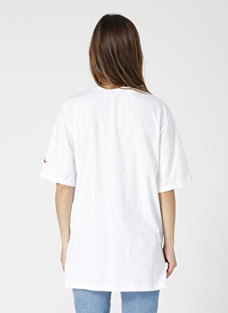 Fabrika Talita Beyaz V Yaka Kadın T-Shirt