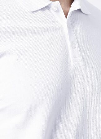 Fabrika Comfort Polo Yaka Düz Beyaz Erkek T-Shirt NOBRO K CEPSIZ