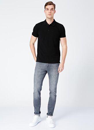 Polo Yaka Düz Siyah Erkek T-Shirt NOBRO K CEPLI