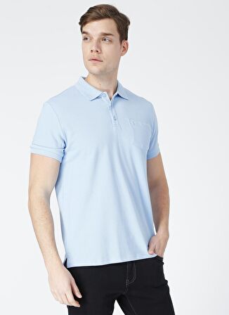 Polo Yaka Düz Mavi Erkek T-Shirt NOBRO K CEPLI
