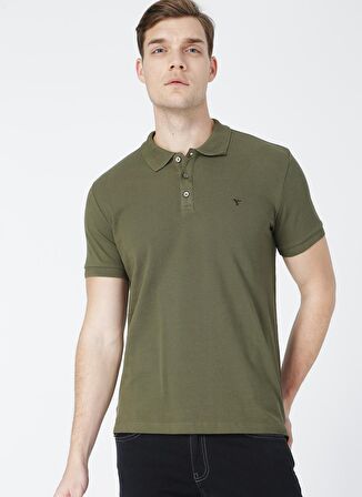 Fabrika Comfort Polo Yaka Düz Haki Erkek T-Shirt NOBRO K CEPSIZ
