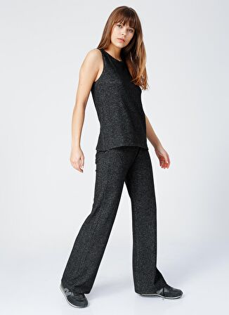 Fabrika Comfort Siyah Bisiklet Yaka Kadın Bluz