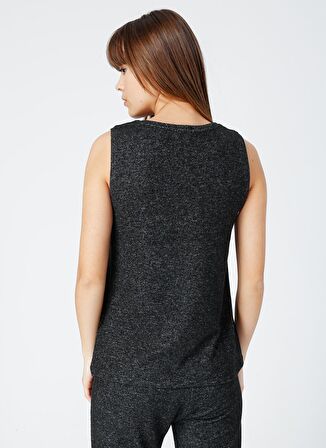 Fabrika Comfort Siyah Bisiklet Yaka Kadın Bluz