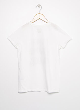 Limon Bisiklet Yaka Baskılı Kız Çocuk T-Shirt