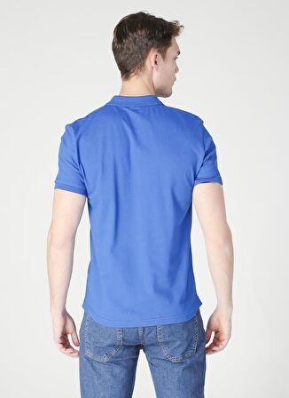 Fabrika Polo Yaka Düz İndigo Erkek T-Shirt LEGOLAS Y