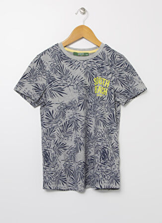 Limon Bisiklet Yaka Baskılı Erkek ÇocukT-Shirt