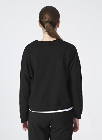 Black On Black Kadın Siyah Bisiklet Yaka sweatshirt