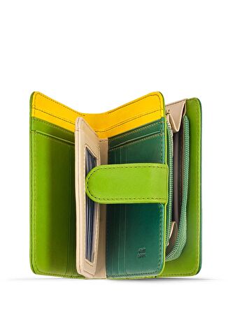 Case Look 9x12 cm                   Açık Ölçü: 25 cm Yeşil Kadın Cüzdan