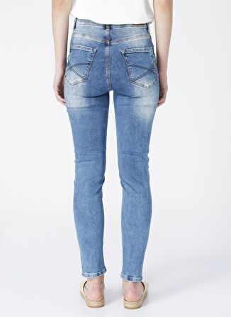 Aeropostale Yüksek Bel Skinny Fit Açık İndigo Kadın Denim Pantolon DP301SK