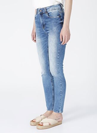 Aeropostale Yüksek Bel Skinny Fit Açık İndigo Kadın Denim Pantolon DP301SK