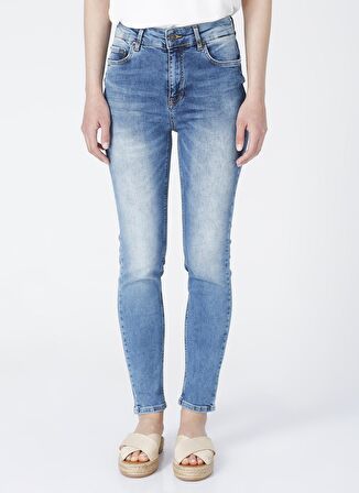 Aeropostale Yüksek Bel Skinny Fit Açık İndigo Kadın Denim Pantolon DP301SK