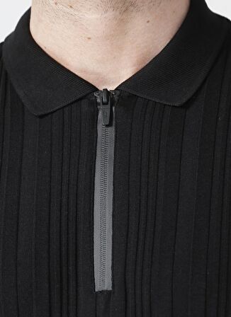 Fabrika Siyah Erkek Polo Yaka Basic T-Shirt  DAX