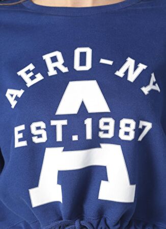 Aeropostale Bisiklet Yaka Lacivert Kadın Sweatshırt K-FANCY