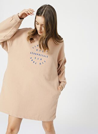 Aeropostale Elbise, L, Bej