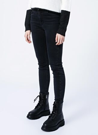 Aeropostale Yüksek Bel Skinny Fit Antrasit Kadın Denim Pantolon K-SKY