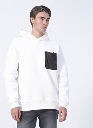 Fabrika Sports S-Vatikan Kapüşonlu Basic Ekru Erkek Sweatshirt