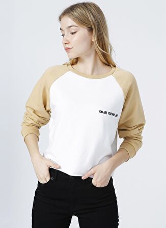 Limon Ekru Kadın sweatshirt