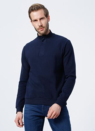 Fabrika Comfort Cm-T-101 Dik Yaka Regular Fit Lacivert Erkek Sweatshirt