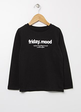 Limon FRIDAYBOY D1 Siyah Bisiklet Yaka Erkek Çocuk T-Shirt