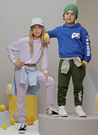 Limon Baskılı Kız Çocuk Lila Sweatshırt BASIC GIRL 15